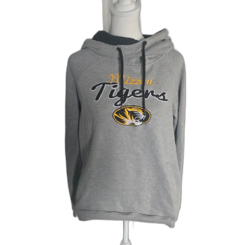 University of Missouri grey Colosseum Athletics Tigers Mizzou Pullover Hoodie L